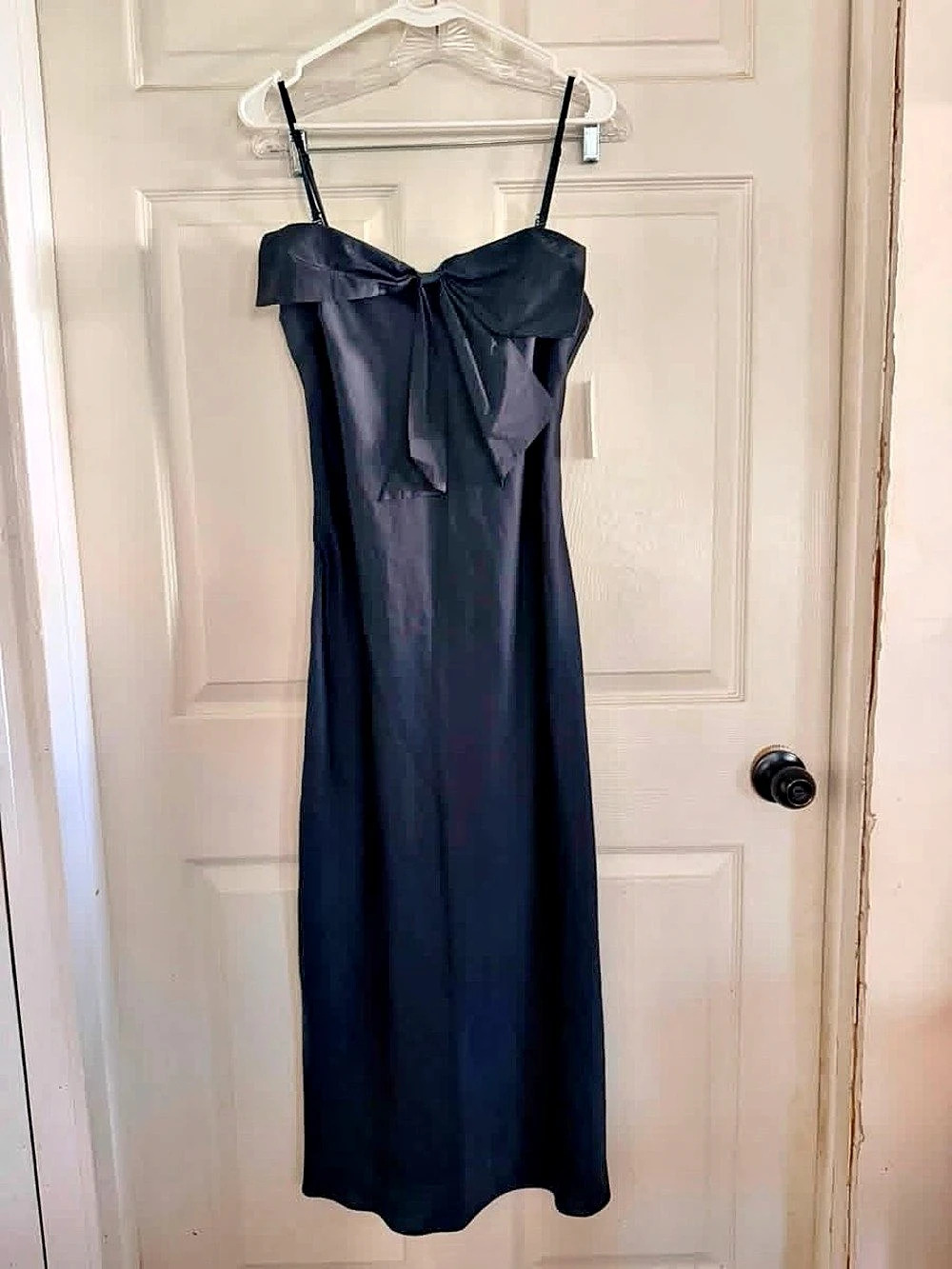 a. new day Black Bow Front Maxi Dress Size Medium